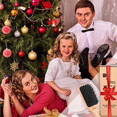 Hair Brush Boar Bristle Hair Brushes for Women Curly Hair, Best Paddle Detangling Brush Detangler for Girls Kids,Smooth Hair Add Shine-Ruum Studio Home