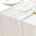 Sioloc Ivory White Cream Cheesecloth Table Runner Fall Autumn Decor for Home 10ft Table Cloth for Tea Wedding Birthday Party Baby Bridal Shower Halloween Thanksgiving-Ruum Studio Home
