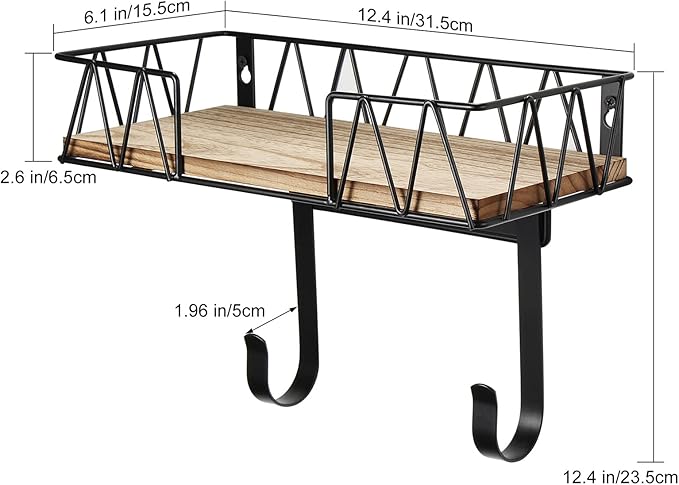 TJ.MOREE Ironing Board Holder Wall Mount - Laundry Room Iron and Ironing Board Hanger Laundry Room Decor Organization and Storage (T&V Shaped)-Ruum Studio Home