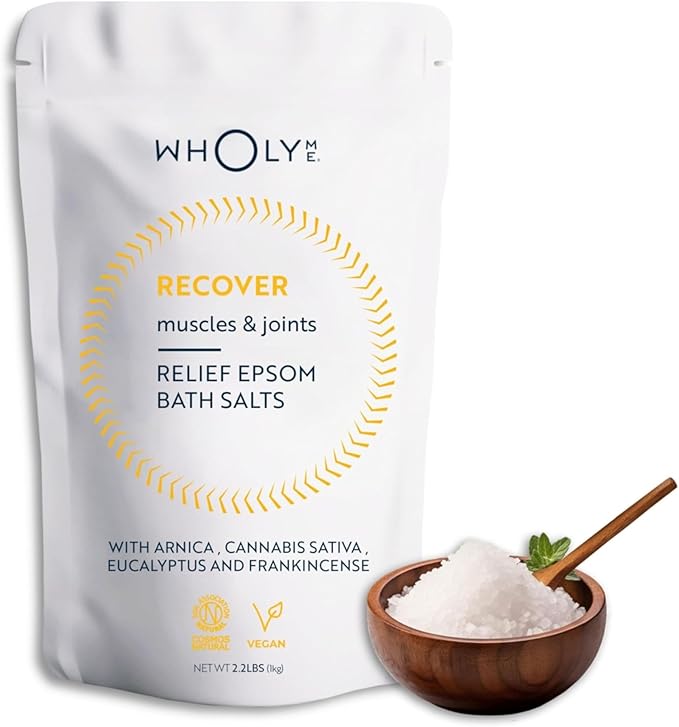 Epsom Salt Bath Salts - Natural Bath Soak for Muscle and Joint Recovery with Arnica, Frankincense and Eucalyptus Essential Oil - Great for Post Workout and Relaxation - 35 Ounce (1Kg)-Ruum Studio Home