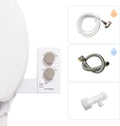 TUSHY Spa Warm Water Bidet Attachment for Toilet. Universal Fit, Easy Install (Requires Sink Access for Optional Temperature Control) Self Cleaning, Adjustable Pressure, Angle Control, Platinum Knob-Ruum Studio Home