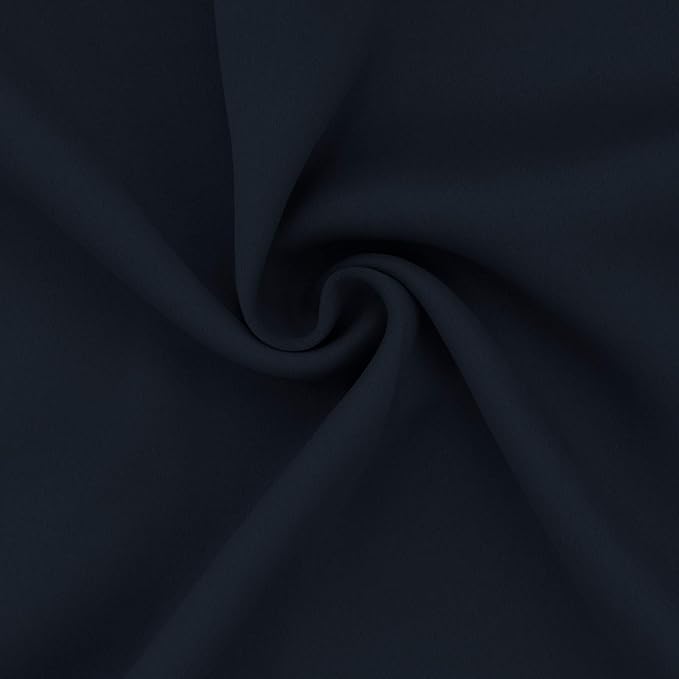 Easy-Going Blackout Curtains for Bedroom, Solid Thermal Insulated Grommet and Noise Reduction Window Drapes, Room Darkening Curtains for Living Room, 2 Panels (52x46 in,Navy)-Ruum Studio Home