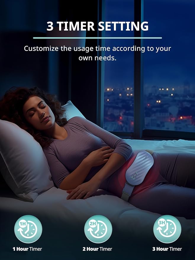 Slimpal AI Portable Heating Pad for Period Cramps, Smart AI Heat Chip, Electric Cordless Heating Belt for Back, Belly, Waist, Stomach, Menstrual Wearable Heating Pad Gifts for Girl Women Her Violet S2-Ruum Studio Home