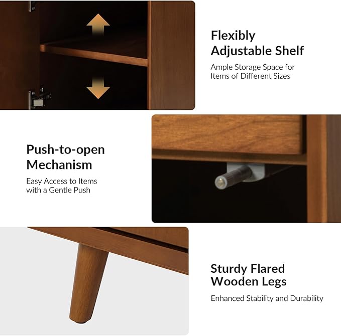 HULALA HOME End Table with Drawer and Charging Station, Modern End Table with USB Ports and Outlets, Wooden Side Table with Storage-Acorn-Ruum Studio Home