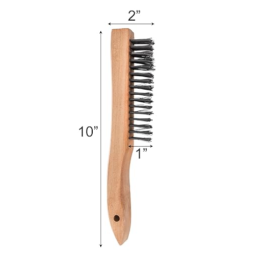 Elsjoy 12 Pack Wire Brush with Wooden Handle, 10 Inch Stainless Steel Wire Scratch Brush Wire Cleaning Brush Set for Removing Rust, Paint, Welding Slag-Ruum Studio Home