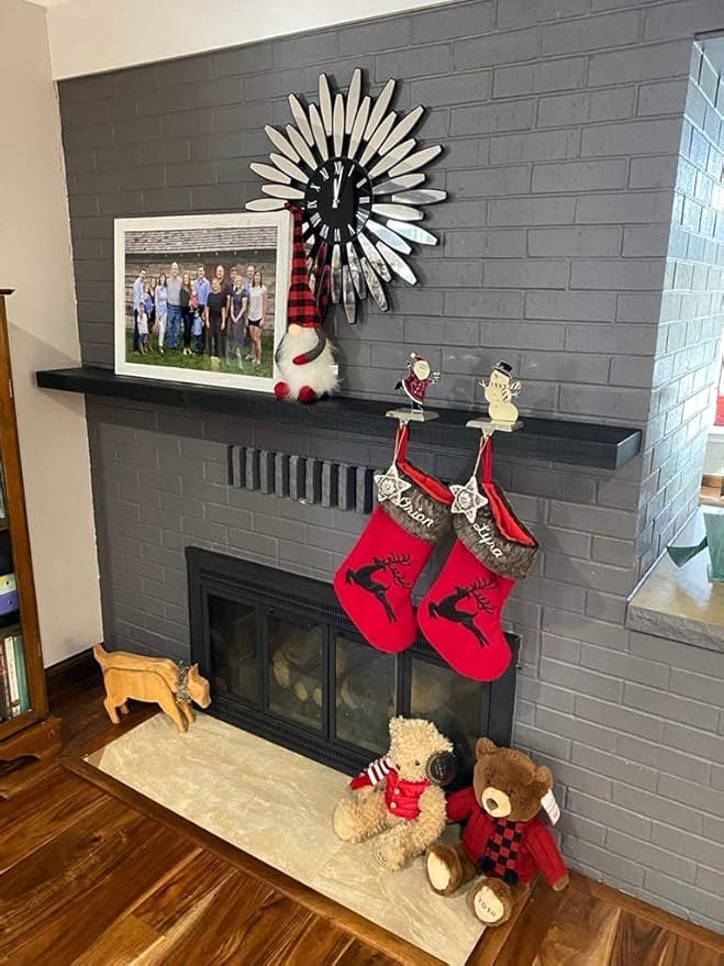 joelsantiques - 72 Inch Wooden Floating Shelves for Wall - 72x6x2 in - Made of Natural Wood - Long Heavy Duty Rustic Wall Shelves for Bedroom - Perfect for Living Room, Kitchen - Black-Ruum Studio Home