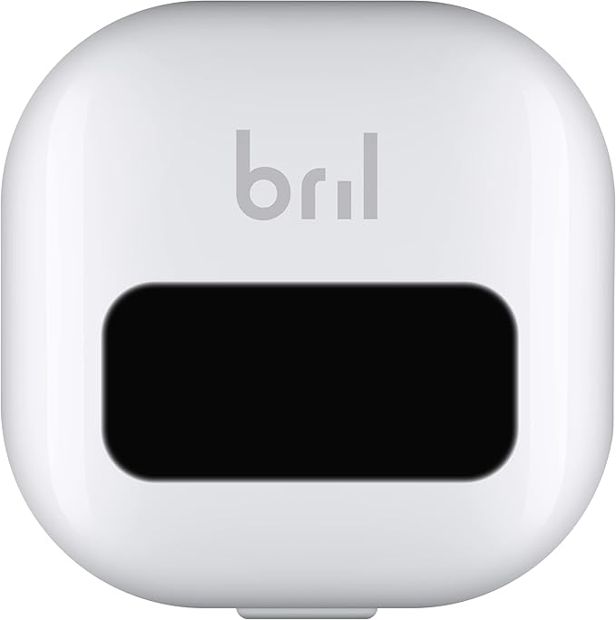 Bril UV-C Toothbrush Sanitizer, Portable Cleaner, Travel Cover, Magnetic Holder, and Rechargeable Case for Any Size Toothbrush, White-Ruum Studio Home