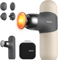 RENPHO Mini Thermal Massage Gun with Heat, Portable Deep Tissue Percussion Massager, Color Silicone Sleeves Travel Size with Carry Case, Grey-Ruum Studio Home