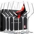 Wine Glasses,White Red Wine Glasses Set of 6,Lead-Free Premium Crystal Clear Glass,Hand Blown Italian Style Burgundy Long Stem Wine Glasses,Great Gift Packaging(16oz,6pack)-Ruum Studio Home