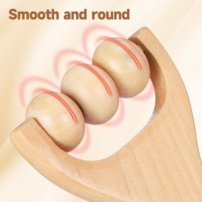 Ciieeo 2Pcs Wooden Massage Roller - Compact Handheld Tool for Foot Shoulder Neck and Waist Relaxation - Improve Sleep Quality-Ruum Studio Home