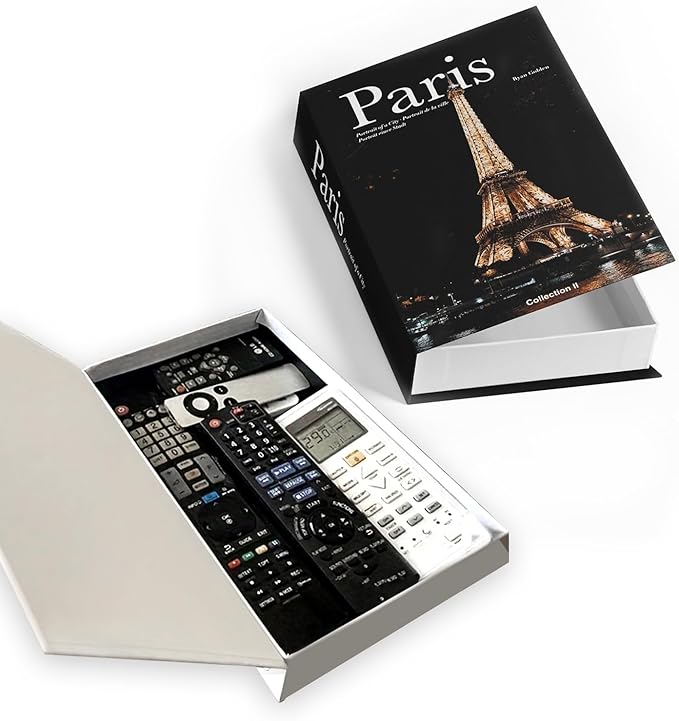 Decorative Storage Book Box – Hidden Storage for Remote Controls, Keys, and Small Items – Elegant Home Decor for Living Room, Bedroom, Coffee Table – Modern Style Faux Book Organizer (Pairs)-Ruum Studio Home