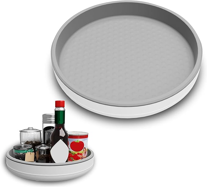 1 Pack 10 Inch Non-Skid Lazy Susan Turntable Organizers - Spinning Rack for Pantry Organization and Storage, Kitchen, Cabinet, Fridge, Bathroom Vanity, Countertop, Under Sink Organizing, Spice Rack-Ruum Studio Home