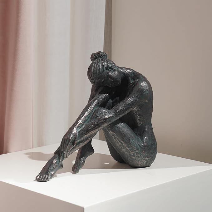 Guichifun Yoga Dancer Statue Home Decoration - Resin Bronze Sculpture Modern Creative Home Garden Statue Handicrafts Art Ware Home Décor Office Room or Outdoor Garden Gifts 10.25 x 4.25 x 8.75 Inch-Ruum Studio Home