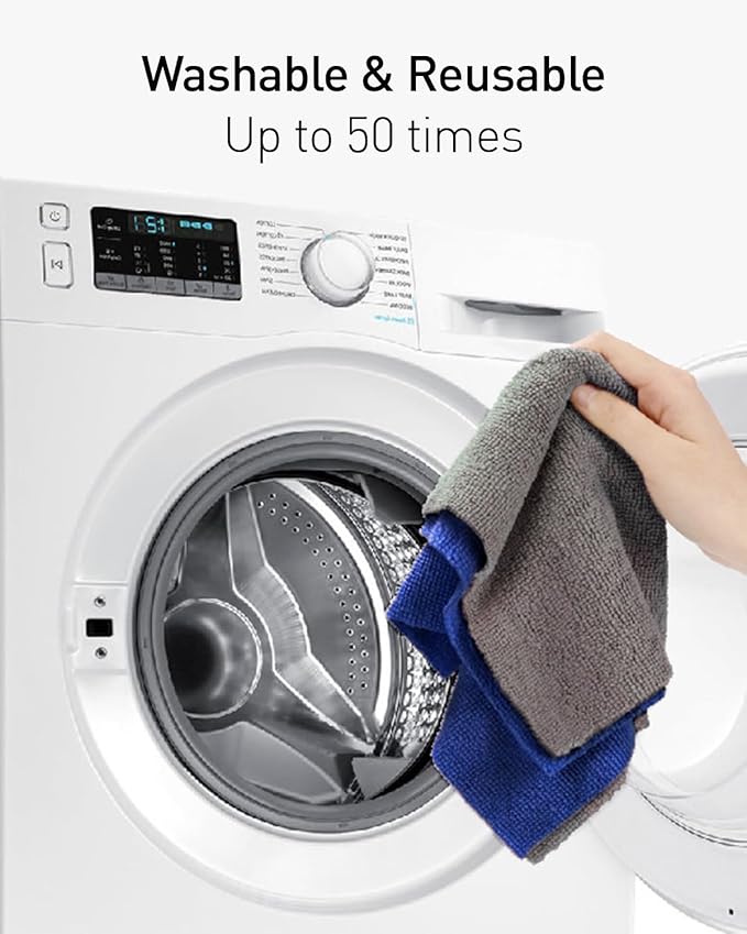 Fantasticlean Microfiber Cleaning Cloth Roll -75 Pack, Tear Away Microfiber Towels, 12" x 12", Reusable, Washable, Scratch Free, Ultra Absorbent Dish Rags for Car, Home, Garage or Shop (DimGray)-Ruum Studio Home
