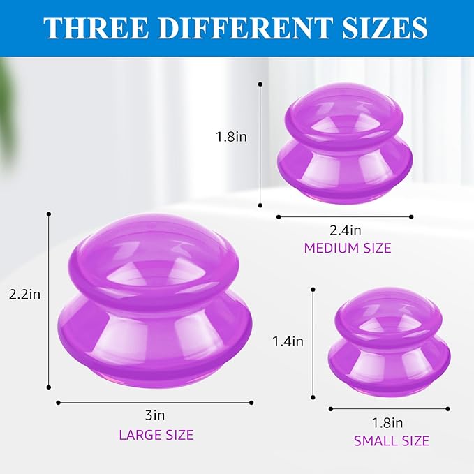 Silicone Cupping Therapy Sets, Cupping Kit for Massage Therapy,Anti Cellulite Cup, for Cellulite Reduction Joint Pain Muscle Pain-Ruum Studio Home