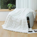 UKELER White Faux Fur Throw Blanket Large Super Soft Fluffy Bed Blankets Throws for Bedroom, Living Room, Couch, Sofa, Office, Camping Plush Furry Blanket 60''x80''-Ruum Studio Home