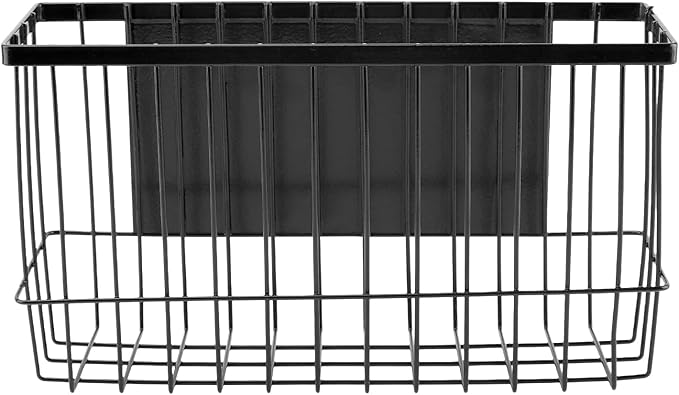Magnetic Storage Basket Organizer for Fridge & Kitchen, 11lb Capacity Essentials Holder, No Tools Needed, Adjustable & Removable Spice Rack for Plastic Wrap, Foil, & More-Ruum Studio Home