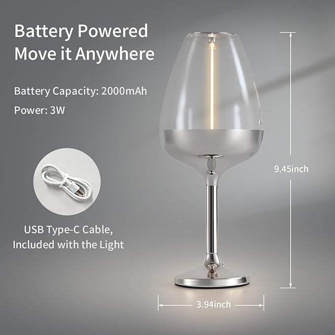Romantic Cordless Table Lamp Adjustable - Table Lights 3 Modes (Light, Dark, Breathing), Touch Lamp, Battery Operated-IP65 Waterproof for Outdoor Patio/Restaurants/Home/Dinner-Ruum Studio Home