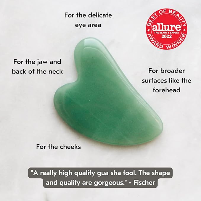 Mount Lai Jade Gua Sha Facial Tools, Jade Roller and Gua Sha Facial Tools Set, Guasha Tool for Face to Relieve Muscle Tension and Reduce Puffiness, Anti Aging Skin Care Sets for Women-Ruum Studio Home