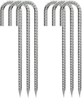 Ground-Stakes-Heavy-Duty-12 inch, J-Hook Rebar Stakes Galvanized Anti-Rust 6pcs Garden Stakes Metal Ground Anchors for Garden Dog Fence Chicken Coop Christmas Decorations Deer Fence-Ruum Studio Home