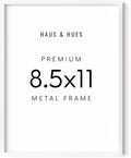 HAUS AND HUES 8.5x11 White Picture Frame - Aluminum Photo Frames for Wall Collage, Shatterproof Plexiglass - Perfect for Diplomas, Documents, Certificates (8.5x11 in, White)-Ruum Studio Home