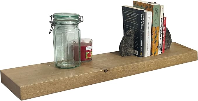 joelsantiques 36 Inch Wooden Floating Shelves for Wall - 36x6x2 in - Made of Natural Wood - Long Heavy Duty Rustic Wall Shelves for Bedroom - Perfect for Living Room, Kitchen - Natural-Ruum Studio Home