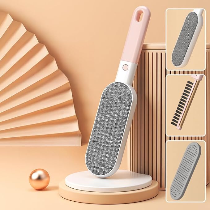 Multi-Functions Travel Lint Remover, Pet Hair Remover, Fur Remover for Dogs & Cats, Efficient Hair Collector,Pet Hairs Brush,Magic Fur Brush D (Pink)-Ruum Studio Home