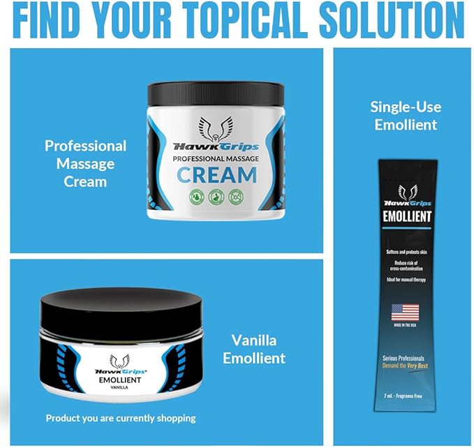 8oz Massage Emollient 5ct, Vanilla Scent, Shea Butter, Oil Based, Vegan, Soft Tissue Mobilization and Lubrication for Manual and Assisted Massage Therapy Techniques, Cream Alternative-Ruum Studio Home