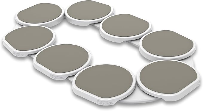Full Set - Greige - The First Patented Lazy Susan Turntable Expandable for Rectangular & Oblong Tables - Kitchen & Dining Tables - Great Gift! Parties & Gatherings.-Ruum Studio Home