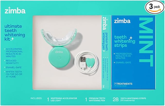 New Zimba Ultimate Whitening Kit | Cordless LED Accelerator Light, Whitening Strips, and Whitenig Pen-Ruum Studio Home