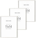 HAUS AND HUES 11x14 White Frames- Set of 3 11x14 Picture Frames White Gallery Wall Frame Set, Wooden Picture Frames for 11x14 Prints, White Picture Frames 11x14 Gallery Wall Frames (White Oak Frame)-Ruum Studio Home