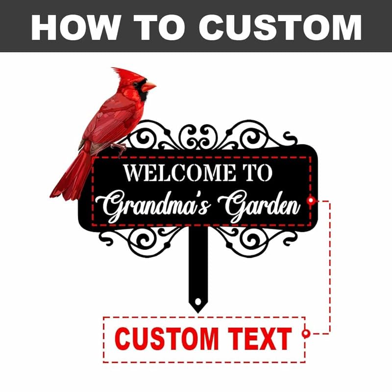 Personalized Metal Garden Signs, Custom Name Yard Stake Sign for House Outdoor Outside Decorative, Lawn Patio Decorations Gardening Enthusiasts Grandmothers Gift 12/14/16/24/30/36inch-Ruum Studio Home