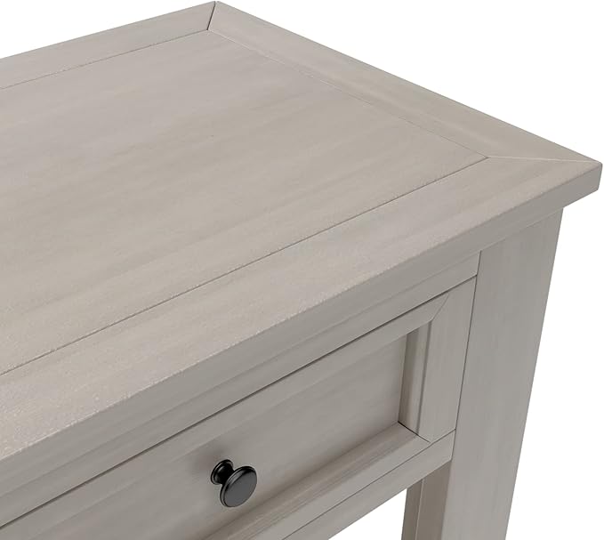 Solid Wood Console Table,Long Sofa Table Entryway Table with 4 Drawers and Bottom Shelf for Hallway Living Room Couch Table,Fully Assembled (63" Gray Wash)-Ruum Studio Home