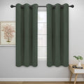 Easy-Going Blackout Curtains for Bedroom, Solid Thermal Insulated Grommet and Noise Reduction Window Drapes, Room Darkening Curtains for Living Room, 2 Panels(42x72 in, Greyish Green)-Ruum Studio Home
