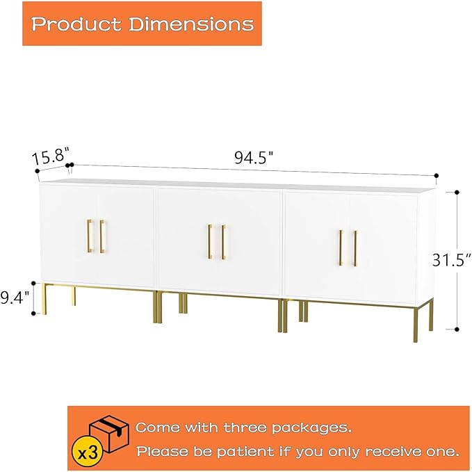 LYNSOM TV Stand for 85 Inch TV, Wood Entertainment Center with Storage Cabinet, TV Cabinet Black, Long Console Table for Living Room, Bedroom-Ruum Studio Home