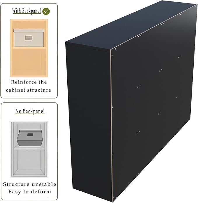 12-Cube Storage Shelf Bookcase - Wooden 3-Tier Floor Standing Open Bookshelf for Home and Office, Display Cabinet, Black-Ruum Studio Home