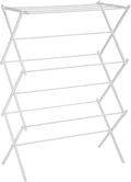 Amazon Basics Foldable Portable Laundry Rack for Air Drying Clothing, Indoor Outdoor Use - 14.5" D x 29.5" W x 41.8" H, White-Ruum Studio Home
