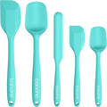 Barsone 5-Piece Silicone Spatula Set（ Heat Resistant 446°F Food Grade BPA Free, Nonstick Cookware Safe Dishwasher Safe Kitchen Tools for Baking, Cooking, Stirring, Blue）-Ruum Studio Home