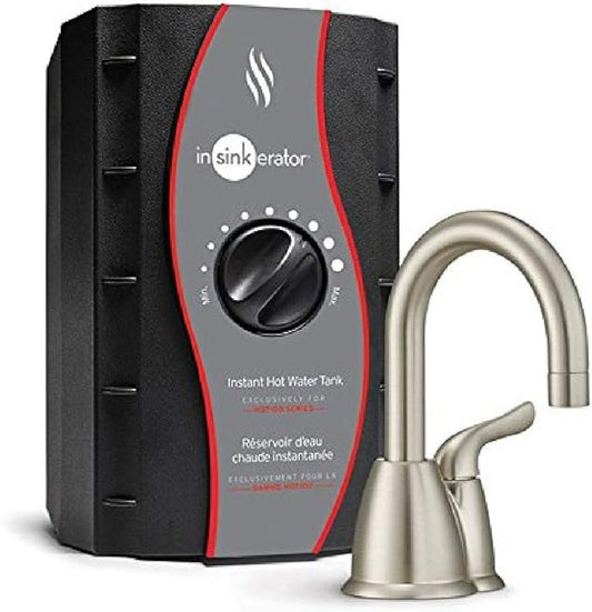 InSinkErator H-HOT150SN-SS Instant Hot Water Dispenser System with Stainless Steel Tank, Satin Nickel-Ruum Studio Home