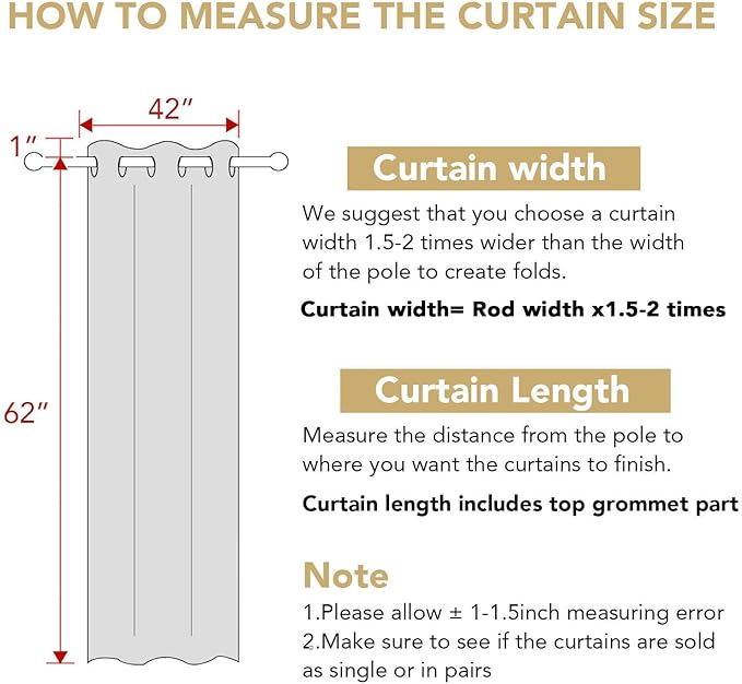 H.VERSAILTEX Blackout Curtains for Bedroom Thermal Insulated Room Darkening Living Room Curtains 63 Inch Long Grommet Privacy Protection Window Curtain Panels/Drapes for Nursery, 2 Panels, Olive-Ruum Studio Home