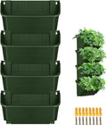 Self-Watering Wall-Mounted Planter Indoor/Outdoor Decor, Wall Planter Indoor Vertical Living Green PlantWall with 4 Pots Easy Installation 12.9''x5.5'' x26.7''-Ruum Studio Home