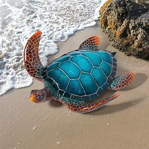 Design Toscano Large Blue SEA Turtle Statue-Ruum Studio Home