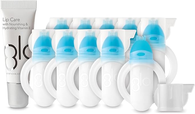 GLO Science Teeth Whitening Gel – 6% Hydrogen Peroxide – Clinically Proven, Fast & Safe for Sensitive Teeth – Includes 10 Gel Vials & 1 Lip Care-Ruum Studio Home
