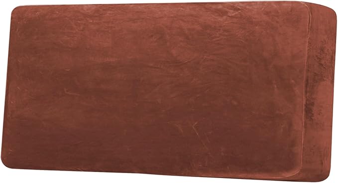 H.VERSAILTEX Velvet Stretch Individual Couch Cushion Cover Plush Cushion Slipcover for Loveseat Sofa Cushion Furniture Protector Seat Cushion Sofa Cover (1 Piece Sofa Cushion Cover, Rust)-Ruum Studio Home