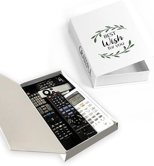 Decorative Storage Book Box – Hidden Storage for Remote Controls, Keys, and Small Items – Elegant Home Decor for Living Room, Bedroom, Coffee Table – Modern Style Faux Book Organizer (Best Wish)-Ruum Studio Home