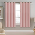 H.VERSAILTEX Blackout Window Curtain Panels Thermal Insulated Room Darkening Solid Grommet Curtains/Drapes for Bedroom Privacy Protection (Set of 2 Panels,52 by 63 Inch Long, Baby Pink)-Ruum Studio Home