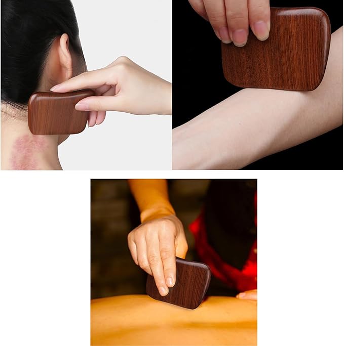 Wood Gua Sha Massage Tools Set,Scraping Scalp Massage Comb, Wooden Gua Sha Scraping Tools,3 Pieces.-Ruum Studio Home