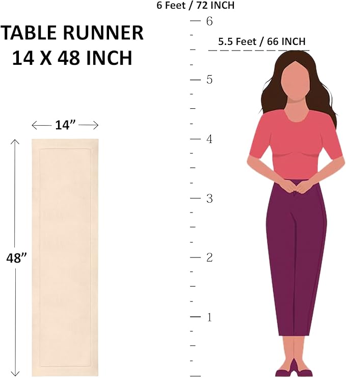 Solino Home Linen Table Runner 48 Inches - 100% Pure Linen Beet Hemstitch Table Runner 14 x 48 Inch Ideal for Dresser and Coffee Tables - Fall, Autumn, Thanksgiving - Classic Hemstitch-Ruum Studio Home