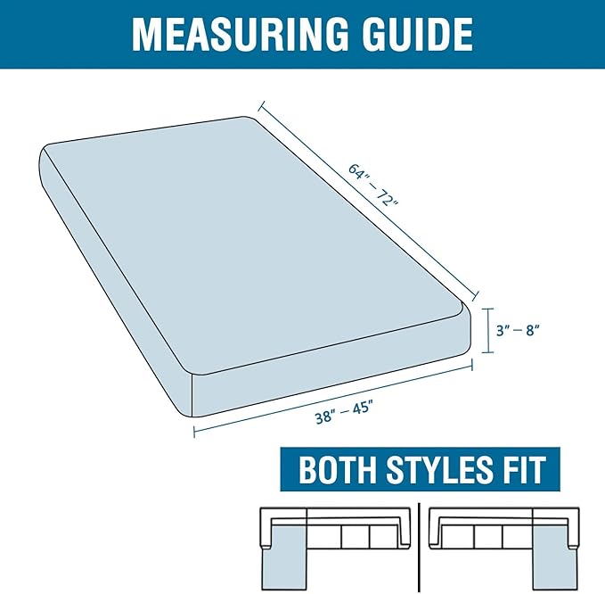 H.VERSAILTEX Super Stretch Individual Chaise Cover Sectional Couch Covers for L Shaped Sofa Both Left/Right Featuring Thick Jacquard Textured Twill Fabric (1 Piece Chaise Cover Large, Taupe)-Ruum Studio Home