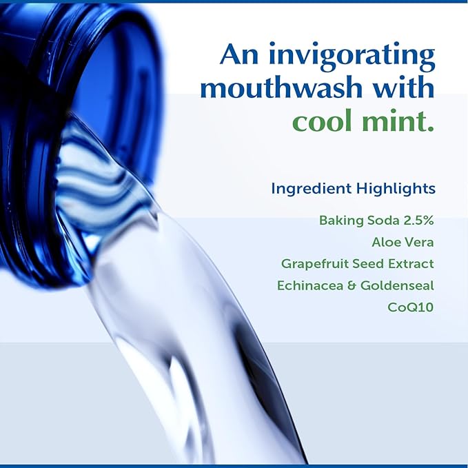 Eco-Dent Alcohol-Free Mouthwash, Mint - Ultimate Essential MouthCare, Oral Care Mouth Wash for Adults, Baking Soda Mouth Rinse with Essential Oils + DailyRinse Single-Use Pack, Mint-Ruum Studio Home